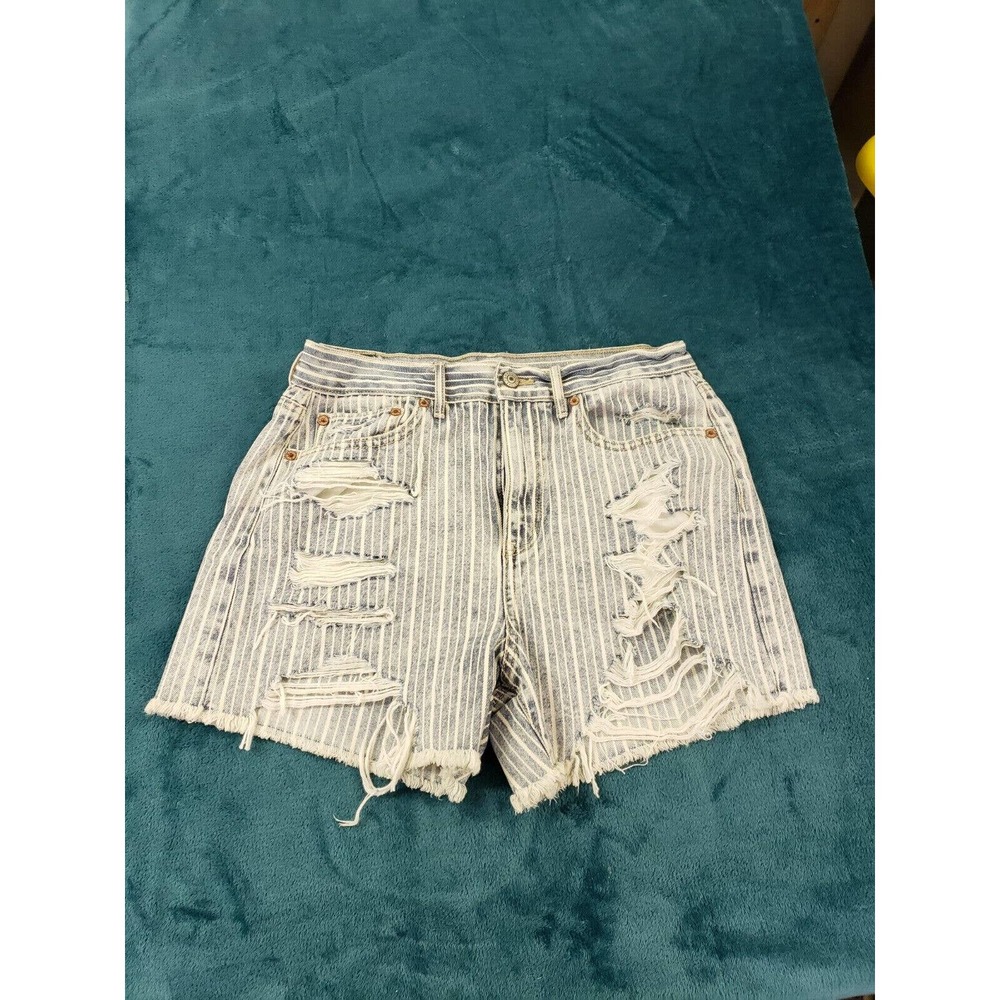 American Eagle Womens Blue Boyfriend Jean Shorts Size 4 Ladies Denim 100% Cotton - Picture 2 of 11
